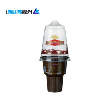 High Quality PP disposable ice cream cup with lid